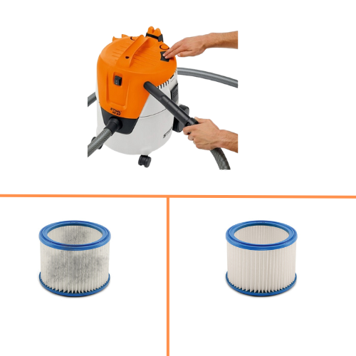 Odkurzacz STIHL SE 62-czyszczenie filtrów